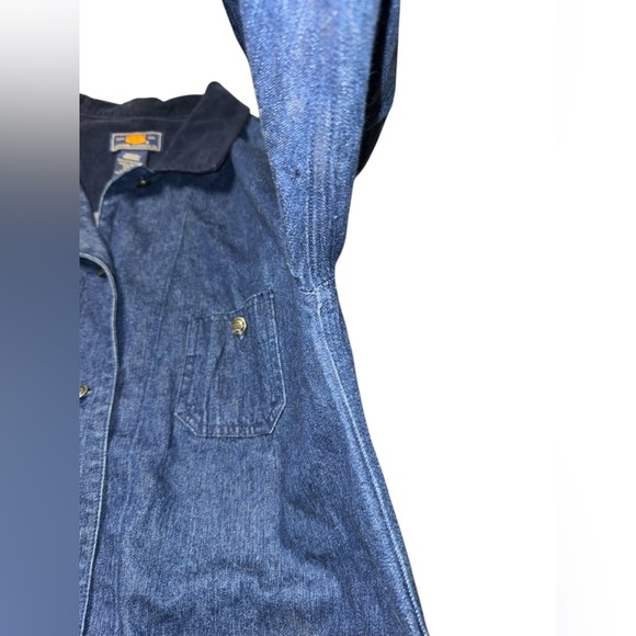 Route 66 Vintage 90s Workwear Denim Chore Coat Prison Jean Jacket Unlined Medium - Picture 3 of 10